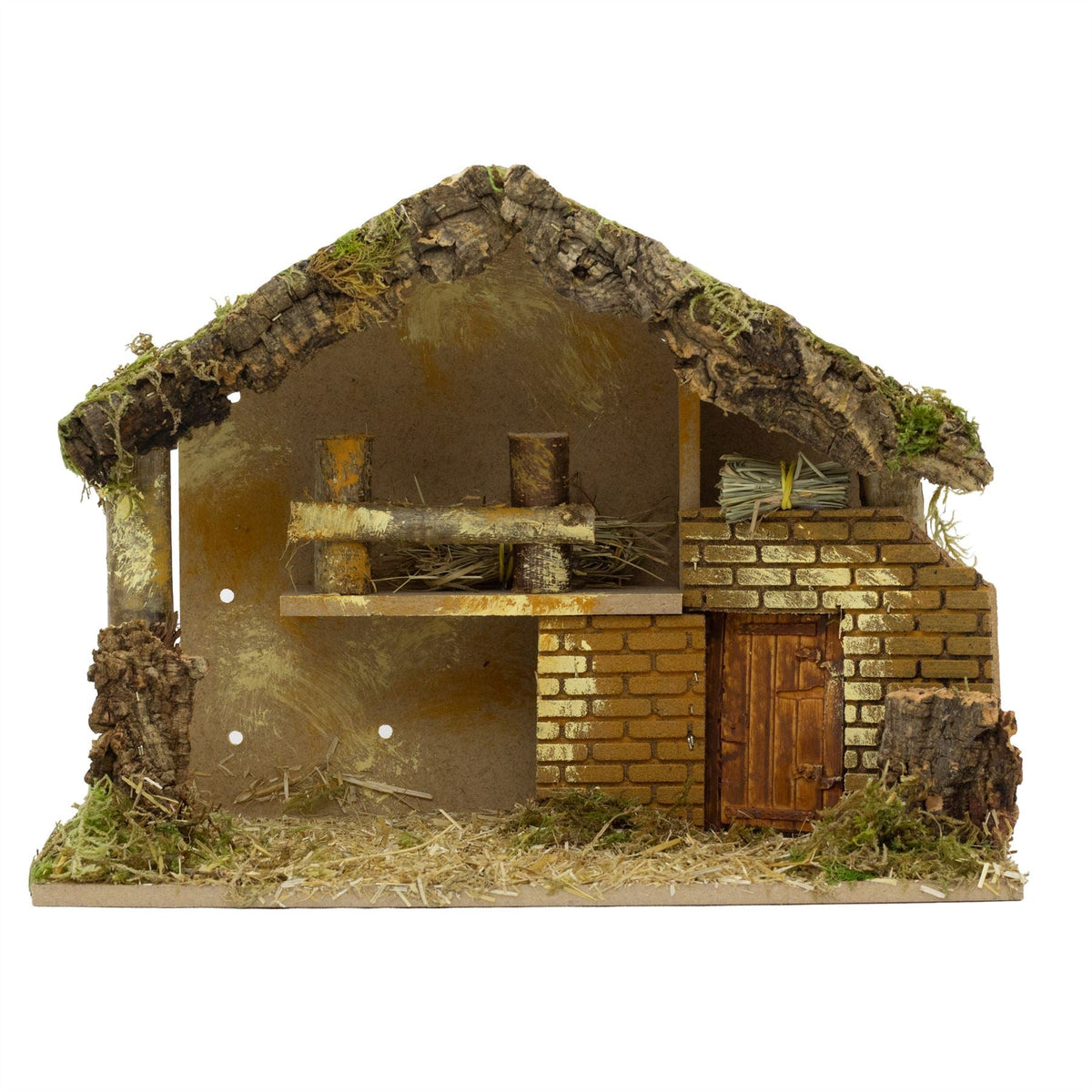 LED Traditional Wooden Nativity Stable with Lights | Christmas Nativity Scene Nativity Set - Tophatter Daily Deals