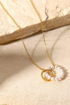 Pearl Hoop Link Pendant Necklace Necklaces - Tophatter Daily Deals