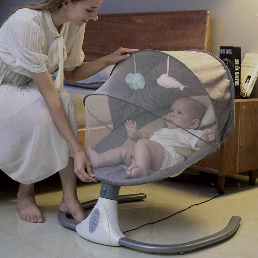 Baby Rocking Chair Soothing Chair Electric Smart Cradle 0 - Tophatter Daily Deals