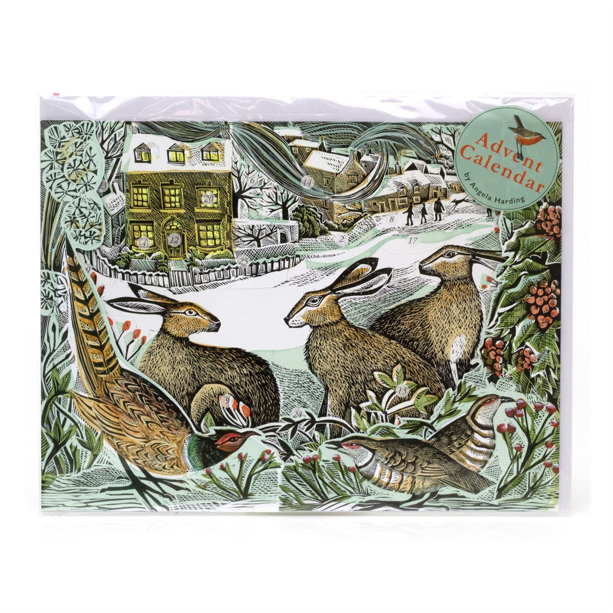 We Three Hares Pop-up 3D Advent Calendar | Rabbit Christmas Calendar - 40x30cm Advent Calendar - Tophatter Daily Deals
