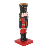 Nutcracker Soldier Candle Holder with Taper Candle Festive Christmas Centrepiece Candle Holder - Tophatter Daily Deals