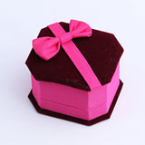 Bowknot Necklace Couple Ring Gift Box 0 - Tophatter Daily Deals