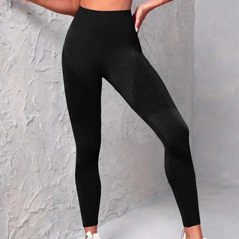 High Waist Seamless Yoga Pants Women's Solid Color Dot Striped Print Butt Lifting Leggings Fitness Running Sport Gym Legging Outfits Humidifier - Tophatter Daily Deals