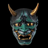 Resin Demon Mask Full Face Horned Cosplay Halloween 2025 Green 3D Changing Face Moving Picture Frame - Tophatter Daily Deals