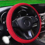 Breathable Comfortable Non-slip Mesh Steering Wheel Cover Red Automotive - Tophatter Daily Deals