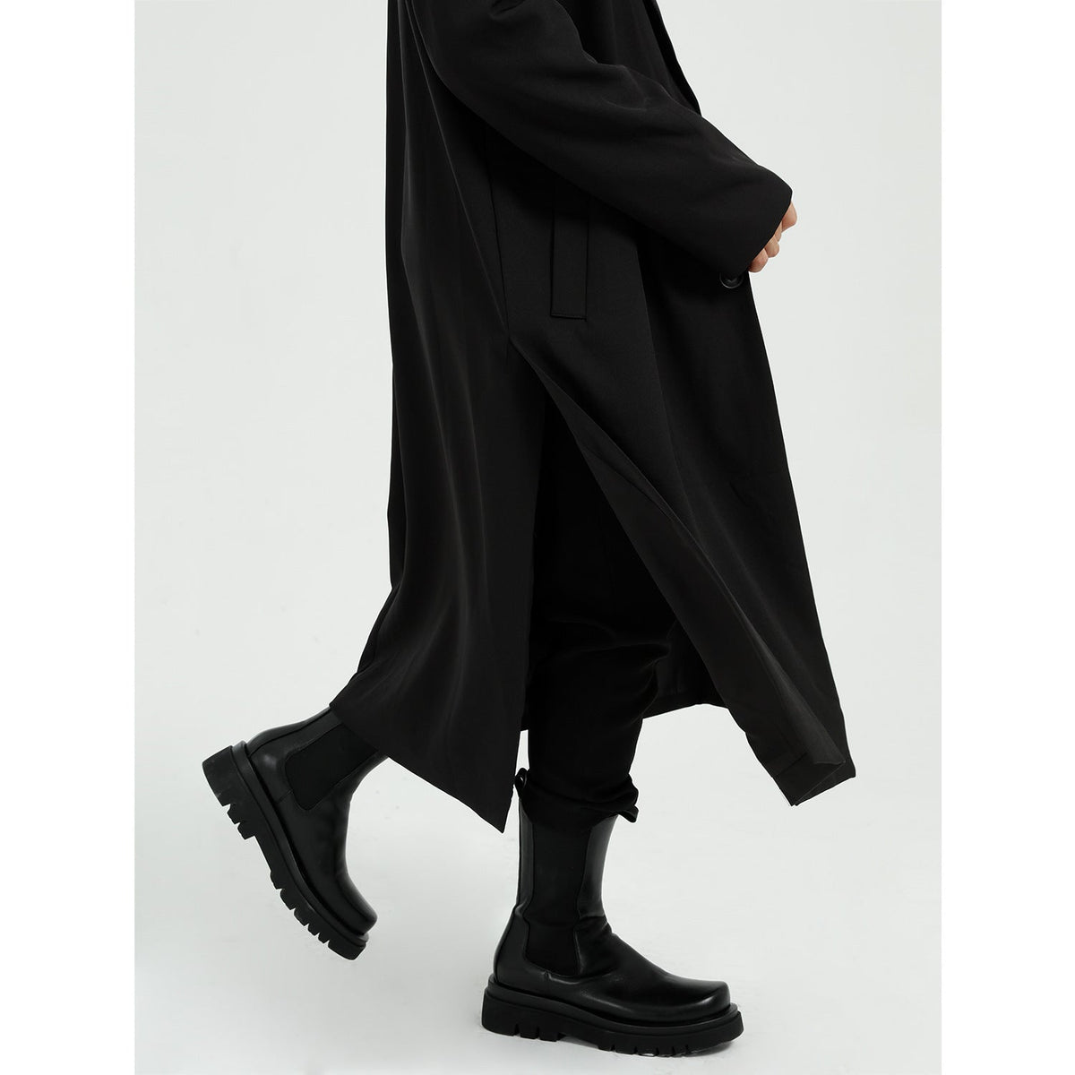 Lightweight Relaxed Men’s Overcoat - Long Polyester Spring 3D Changing Face Moving Picture Frame - Tophatter Daily Deals