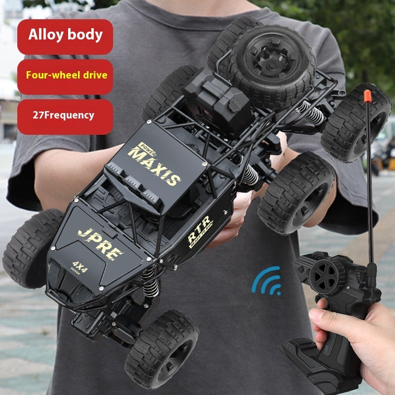 Alloy Remote Control Off-road Vehicle Four-wheel Climbing Rechargeable Racing Car Black 28cm Six Wheels 0 - Tophatter Daily Deals