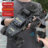 Alloy Remote Control Off-road Vehicle Four-wheel Climbing Rechargeable Racing Car Black 28cm Six Wheels 0 - Tophatter Daily Deals