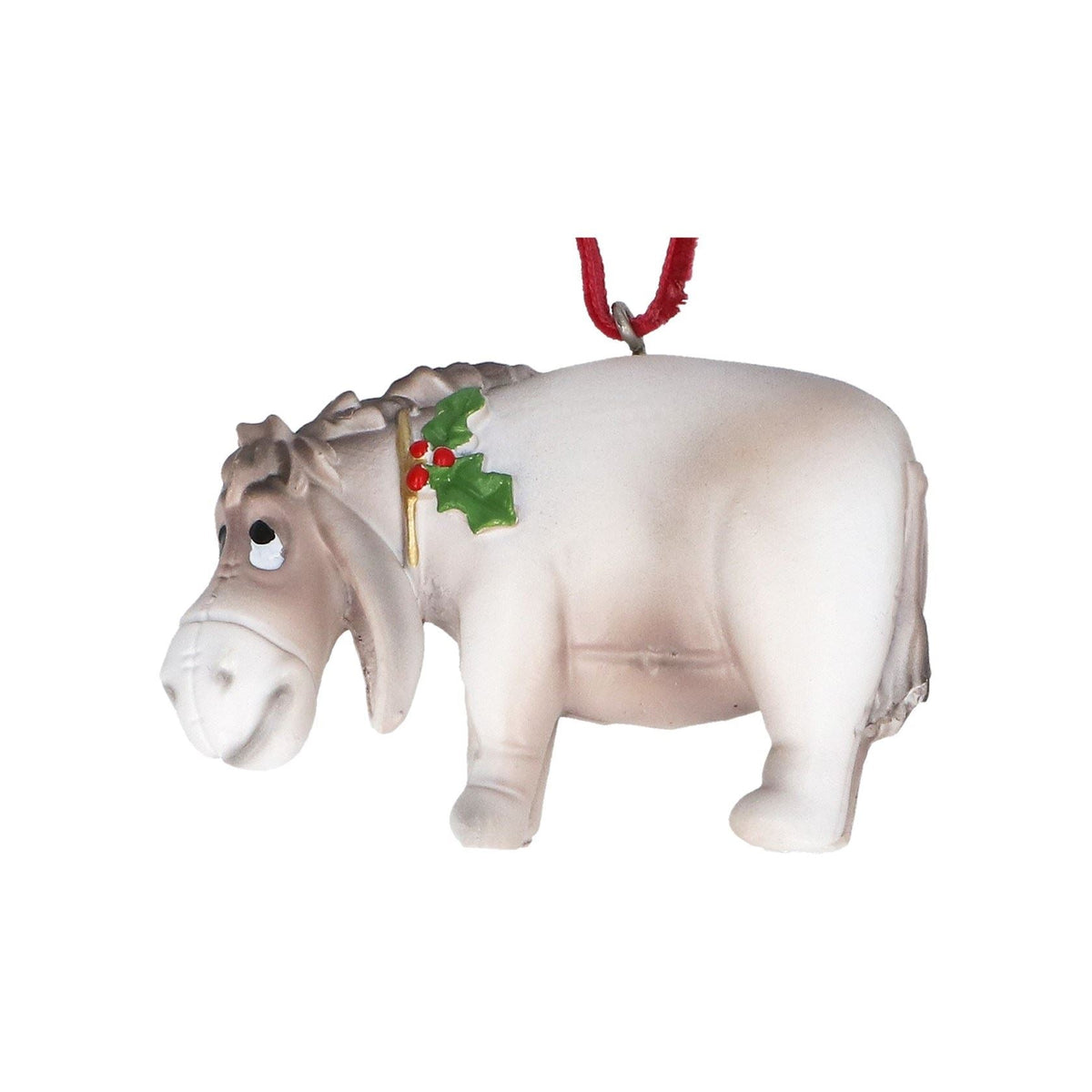 Eeyore Christmas Tree Decoration with Holly, Gisela Graham 8cm Baubles - Tophatter Daily Deals