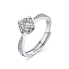 Women's S925 Sterling Silver 1 Carat Moissanite Ring 1 Carat Moissanite Moissanite - Tophatter Daily Deals