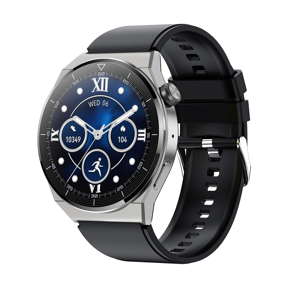 Bluetooth Call NFC Access Control Movement Android Smart Watch Silver Silica gel 0 - Tophatter Daily Deals