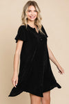 Culture Code Full Size Short Sleeve Ruffled Asymmetric Hem Dress Casual Dresses - Tophatter Daily Deals