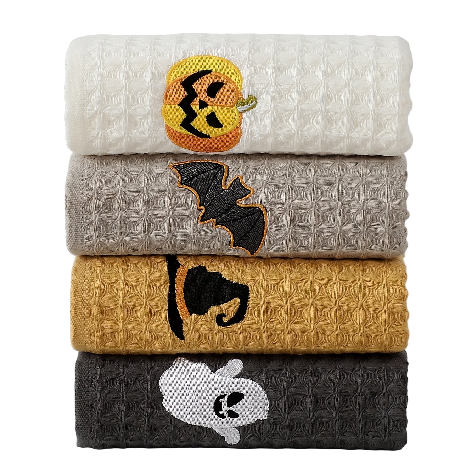 Halloween Cotton Towels Set (4-Pack) Halloween - Tophatter Daily Deals
