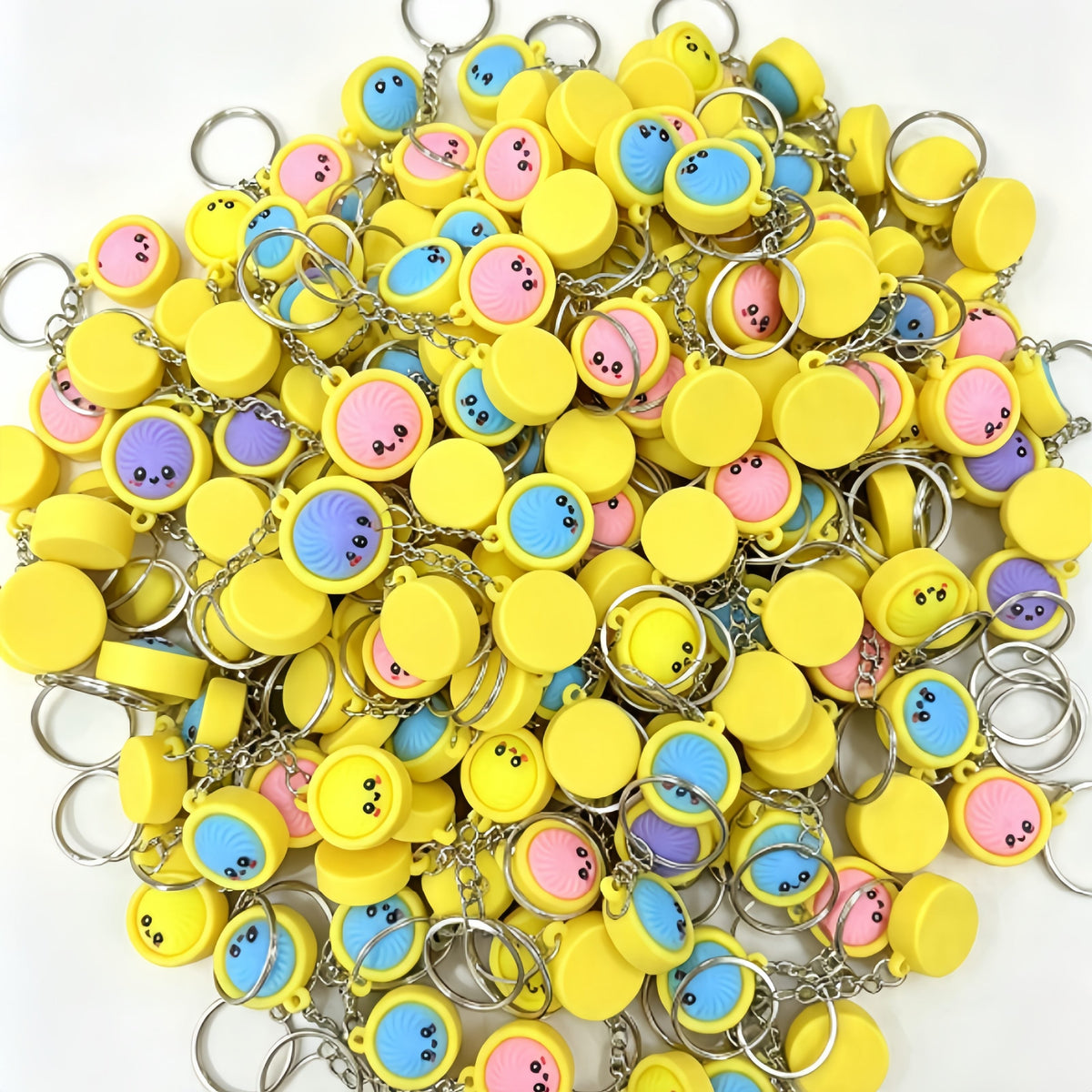 10-Pack: Cute Dumpling and Bao Bun Keychains - Silicone Steamer Basket Charm Toys & Games - Tophatter Daily Deals