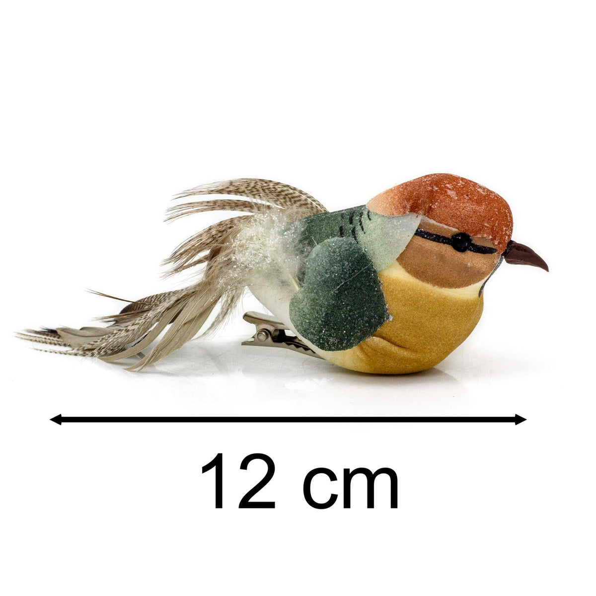 Set of 2 Clip on Birds | 2-piece Christmas Tree Bird Ornaments with Silver Clip Tree Decoration - Tophatter Daily Deals