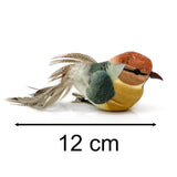 Set of 2 Clip on Birds | 2-piece Christmas Tree Bird Ornaments with Silver Clip Tree Decoration - Tophatter Daily Deals