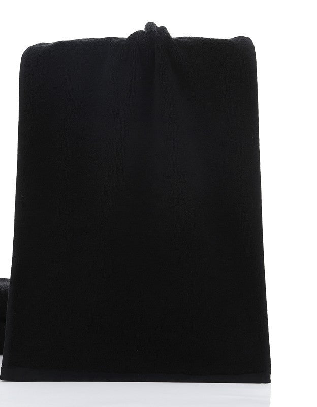 21 strands of black cotton towels Black 0 - Tophatter Daily Deals