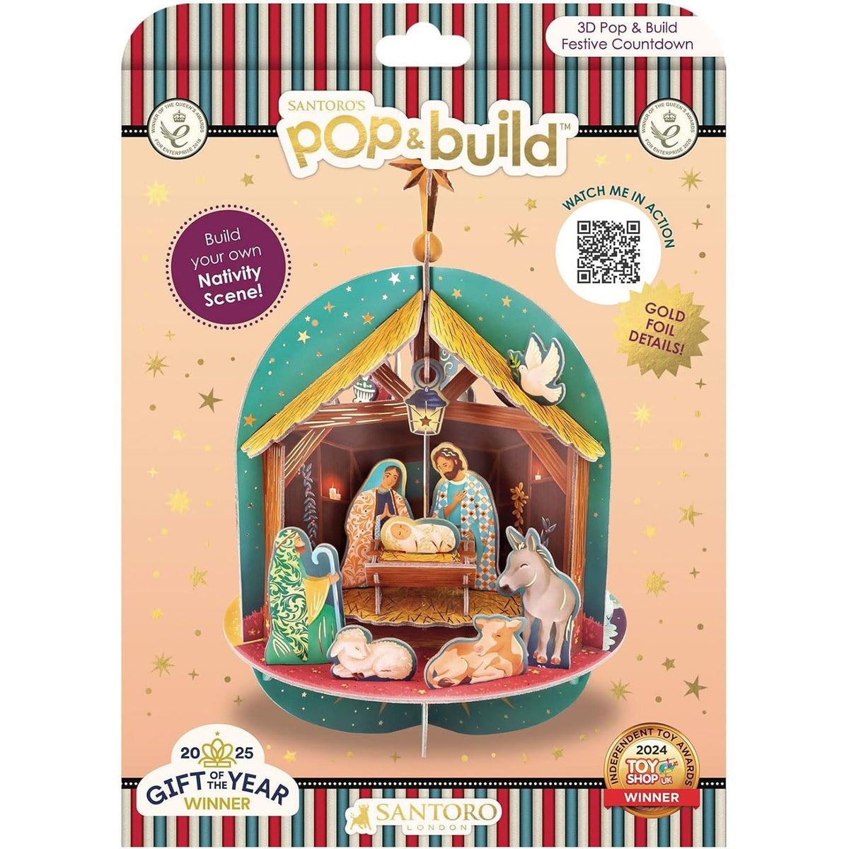 Pop & Build - Nativity Countdown | 3D Pop-up Christmas Advent Calendar Advent Calendar - Tophatter Daily Deals