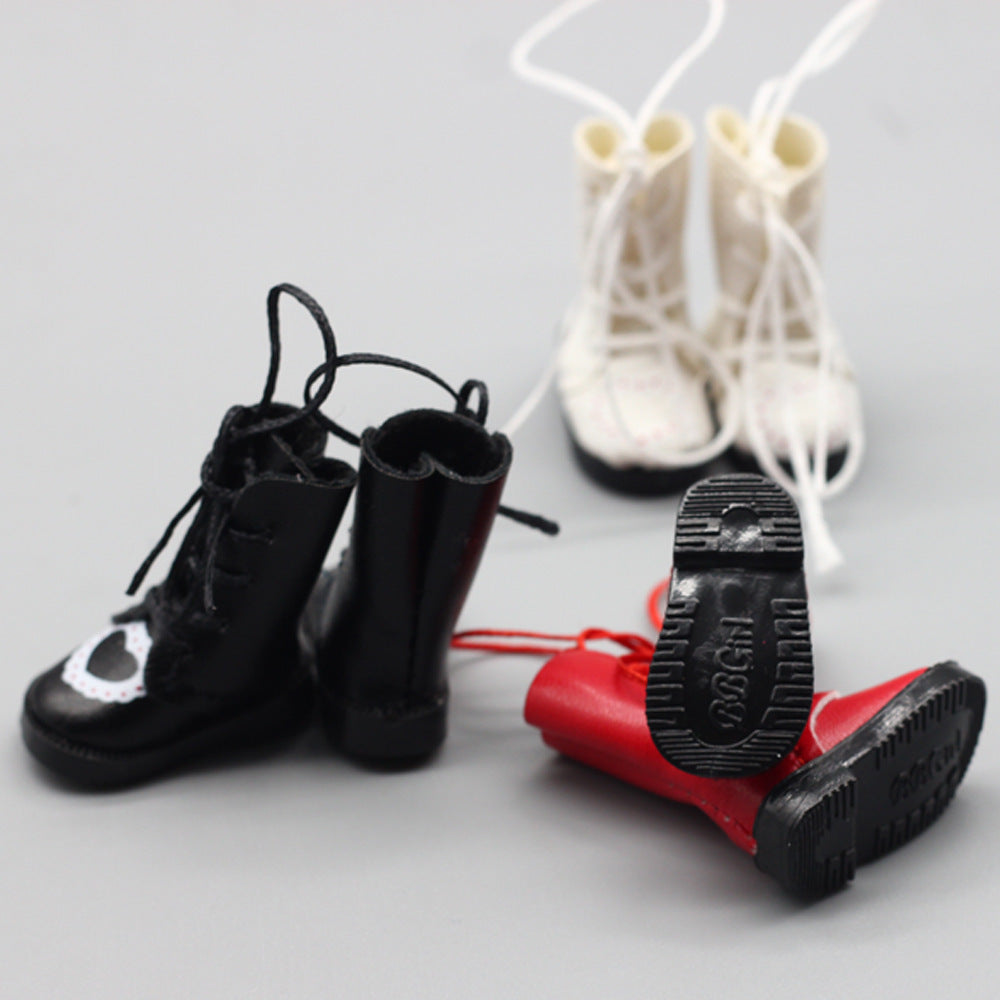BJD Doll Boots Strap Printing Heart-shaped Doll Dress-up 41 Shoes 0 - Tophatter Daily Deals