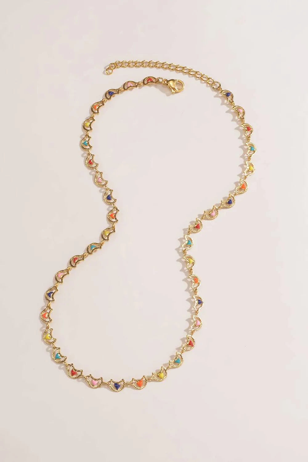 Multicolored Heart Stainless Steel Necklace Necklaces - Tophatter Daily Deals