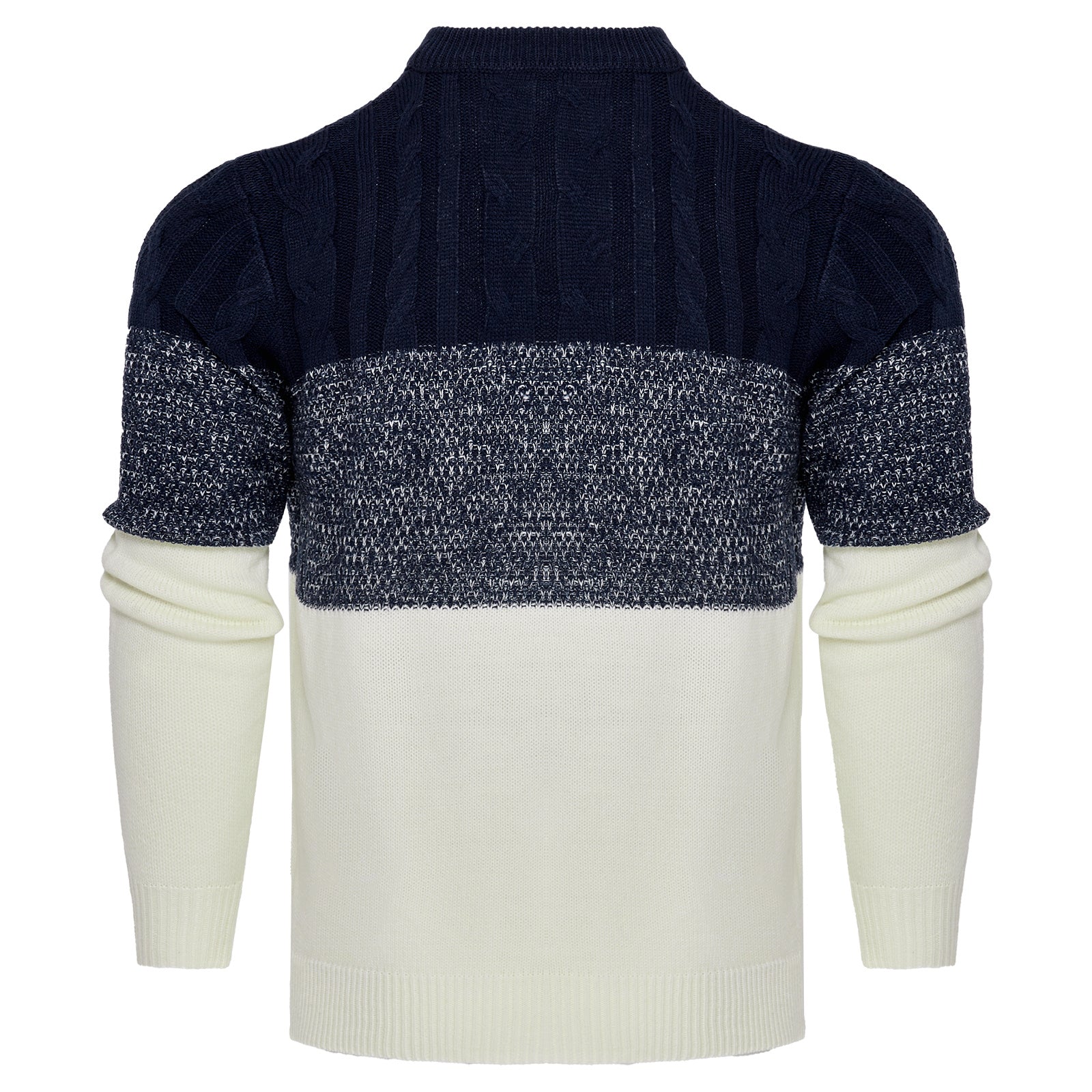 Warm Men's Pullover Sweater - Colorblock Cable Knit Fall 3D Changing Face Moving Picture Frame - Tophatter Daily Deals