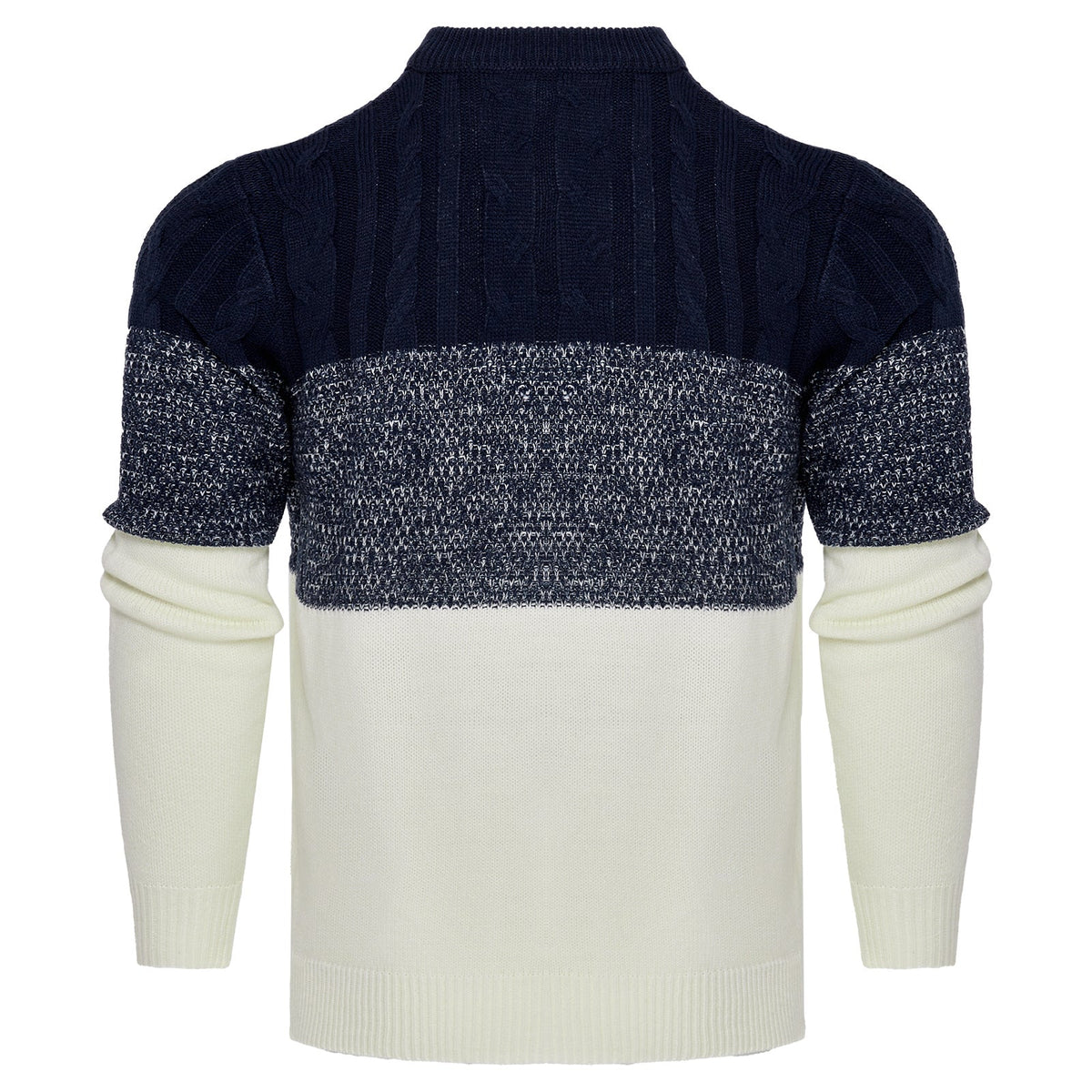 Warm Men's Pullover Sweater - Colorblock Cable Knit Fall 3D Changing Face Moving Picture Frame - Tophatter Daily Deals