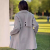 Warm Women Wool Coat - A Line, Polar Fleece, For Winter 3D Changing Face Moving Picture Frame - Tophatter Daily Deals
