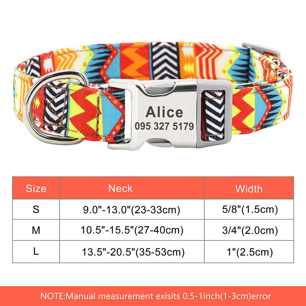 Adjustable Nylon Dog Collar Personalized Dogs Cat ID 337Orange 7 - Tophatter Daily Deals