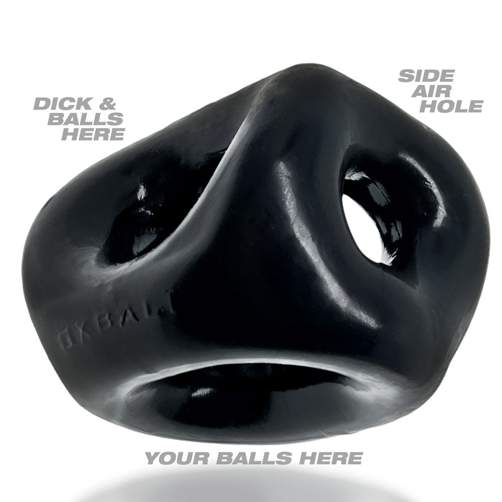 OXBALLS TRI-SPORT XL Thicker 3-Ring Cocksling Black – Enhanced Comfort and Superior Support > Cock Ring > Sling - Tophatter Daily Deals