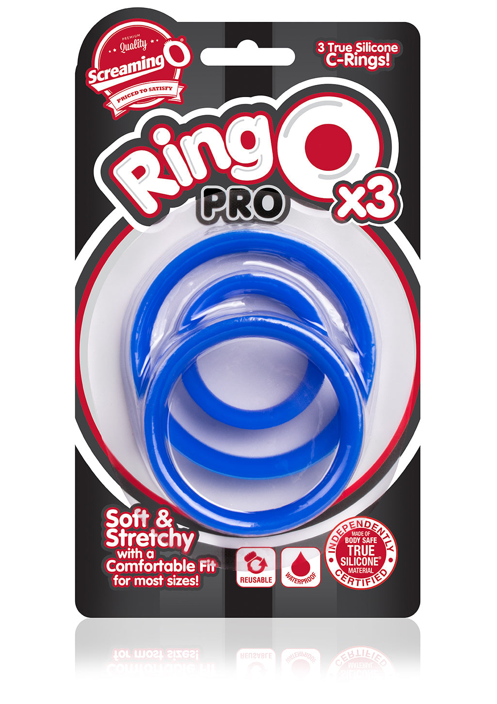 RingO Pro X3 – Durable True Silicone Cock Ring Set with Three Sizes > Cock Ring > Sets - Tophatter Daily Deals