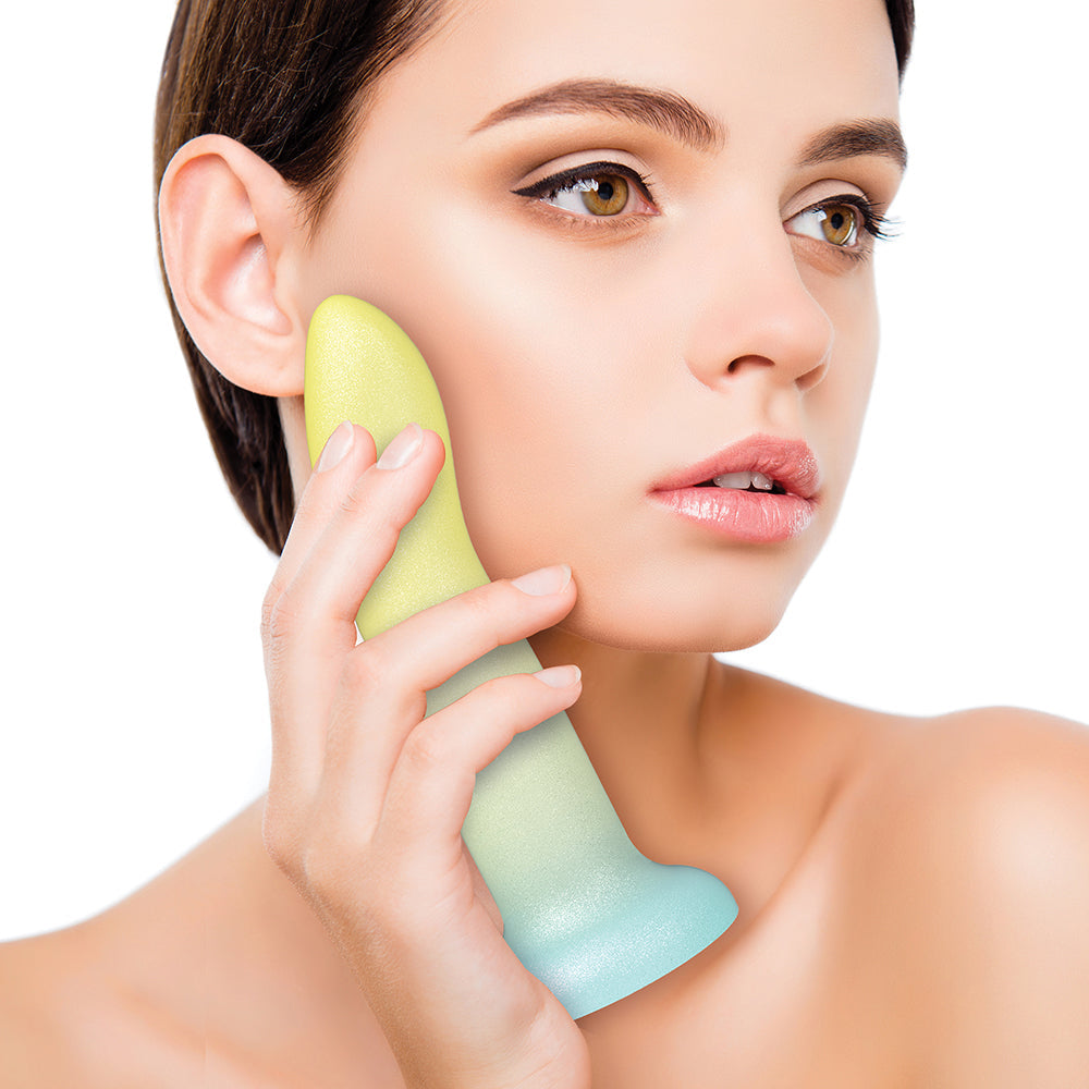 Mixers Lime Rickey (Yellow Mint Blue) – 8 Inch Premium Silicone Dildo > Dildos > Neutral Dildos - Tophatter Daily Deals