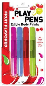 Play Pen Edible Body Paint Brushes with Four Fruit Flavors > Novelties > Candy & Edible Items - Tophatter Daily Deals