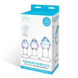 Glas Pleasure Droplets (Blue and White Swirl) – 3-Piece Glass Anal Training Kit > Glass > Toys - Tophatter Daily Deals