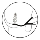 Star Fucker Beaded Plug With Stretchy Black Silicone Dual Enhancer and Silver Metal Probe > Anal Range > Prostate Plugs - Tophatter Daily Deals