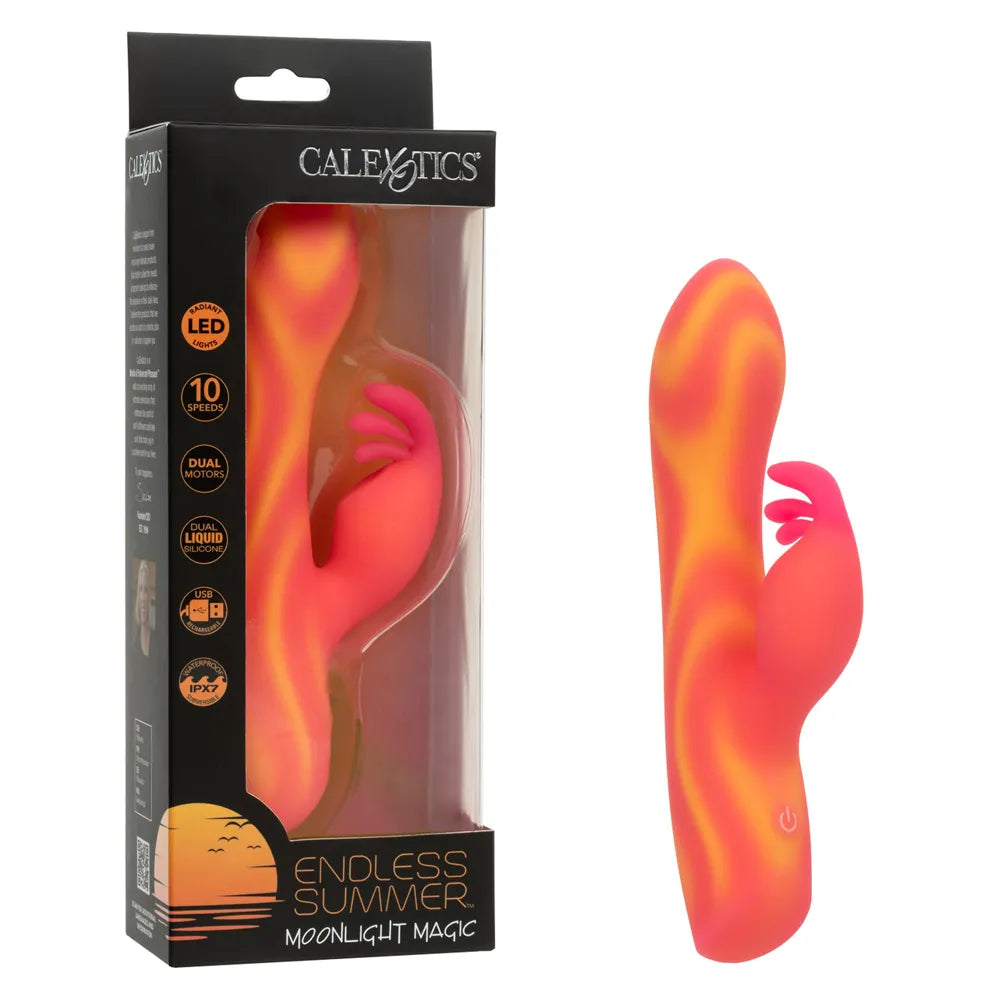 Endless Summer Moonlight Magic (Orange) – Dual-Motor Massager > Vibrators > Ladies > Rabbit - Tophatter Daily Deals