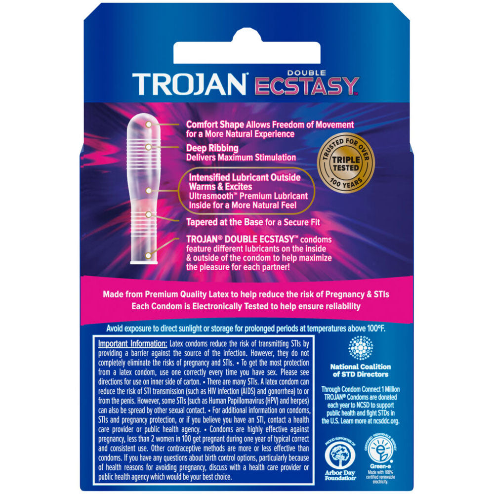 Trojan Double Ecstasy - 3 Pack > Essentials > Condoms - Tophatter Daily Deals