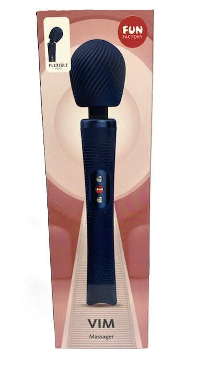 Fun Factory VIM (Nightblue) – USB-C Rechargeable Rumbling Massage Wand > Sex Toys > Massage Wands - Tophatter Daily Deals