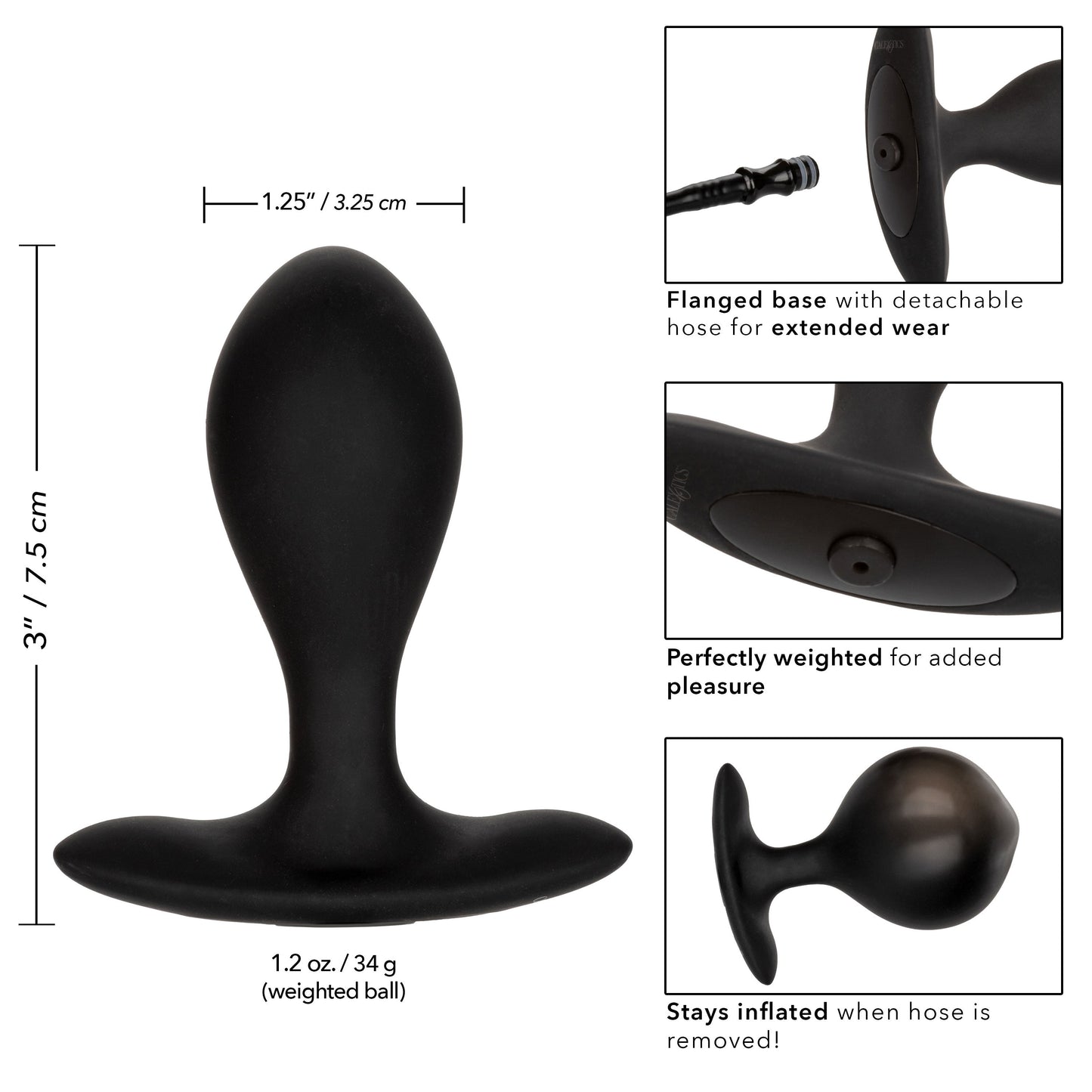 CalExotics Weighted Silicone Inflatable Plug – Inflatable Weighted Anal Plug > Anal Range > Tunnel and Stretchers - Tophatter Daily Deals