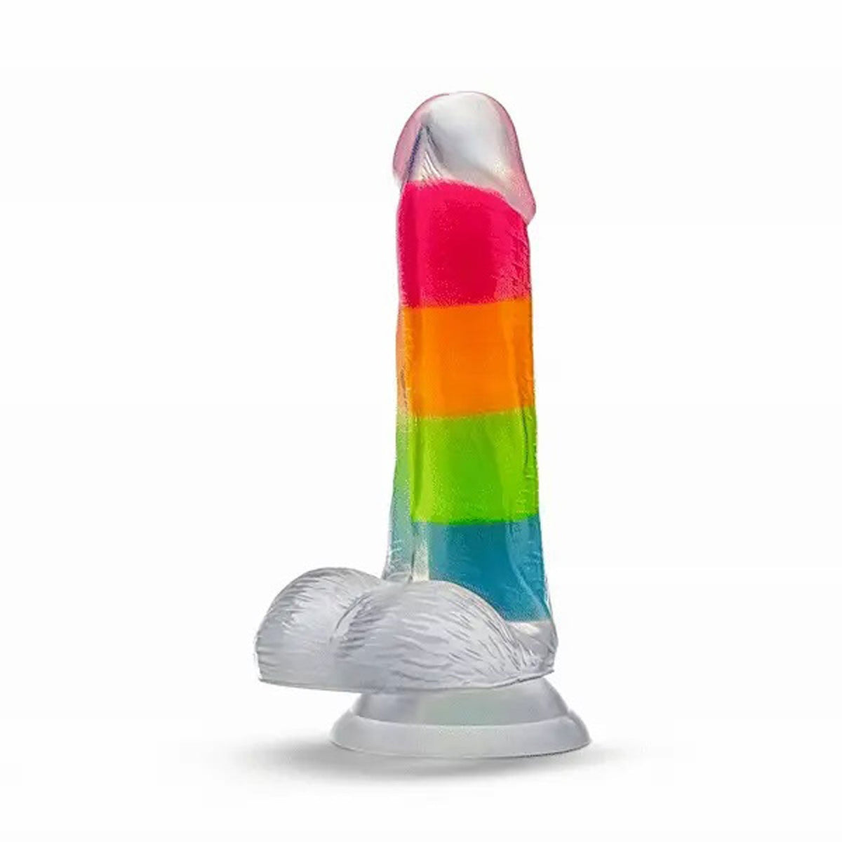 Blush Neo Elite Rainbow Rave (Glow in the Dark) Dual-Density 6.5 Inch Silicone Dildo > Dildos > Realistic Dildos - Tophatter Daily Deals