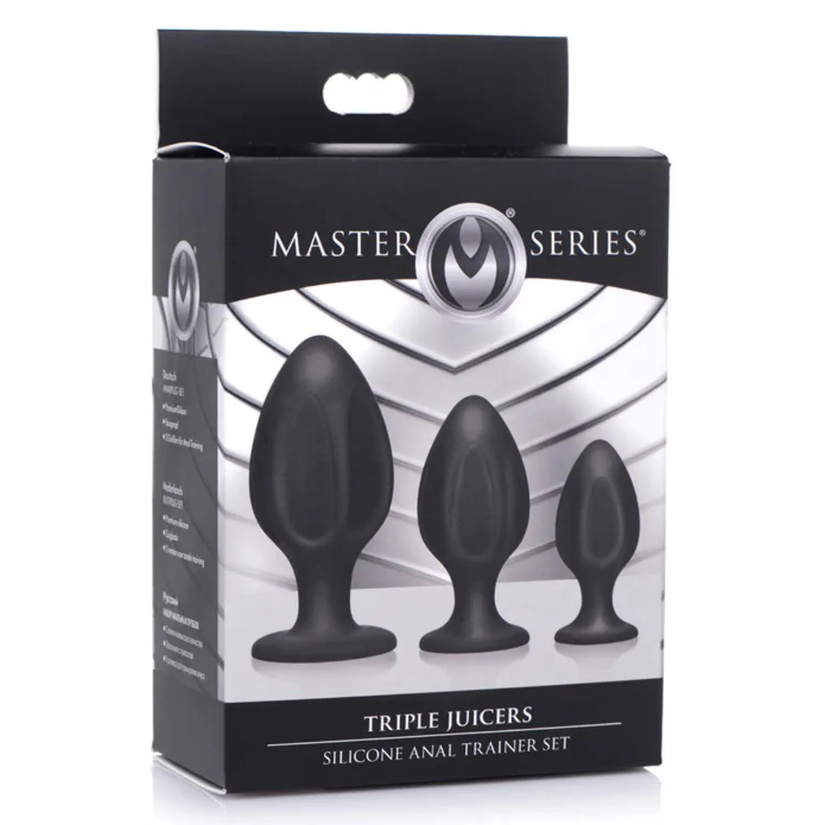 Triple Juicers (Black) – Silicone Anal Trainer Set with Suction Base > Anal Range > Butt Plug Kits - Tophatter Daily Deals