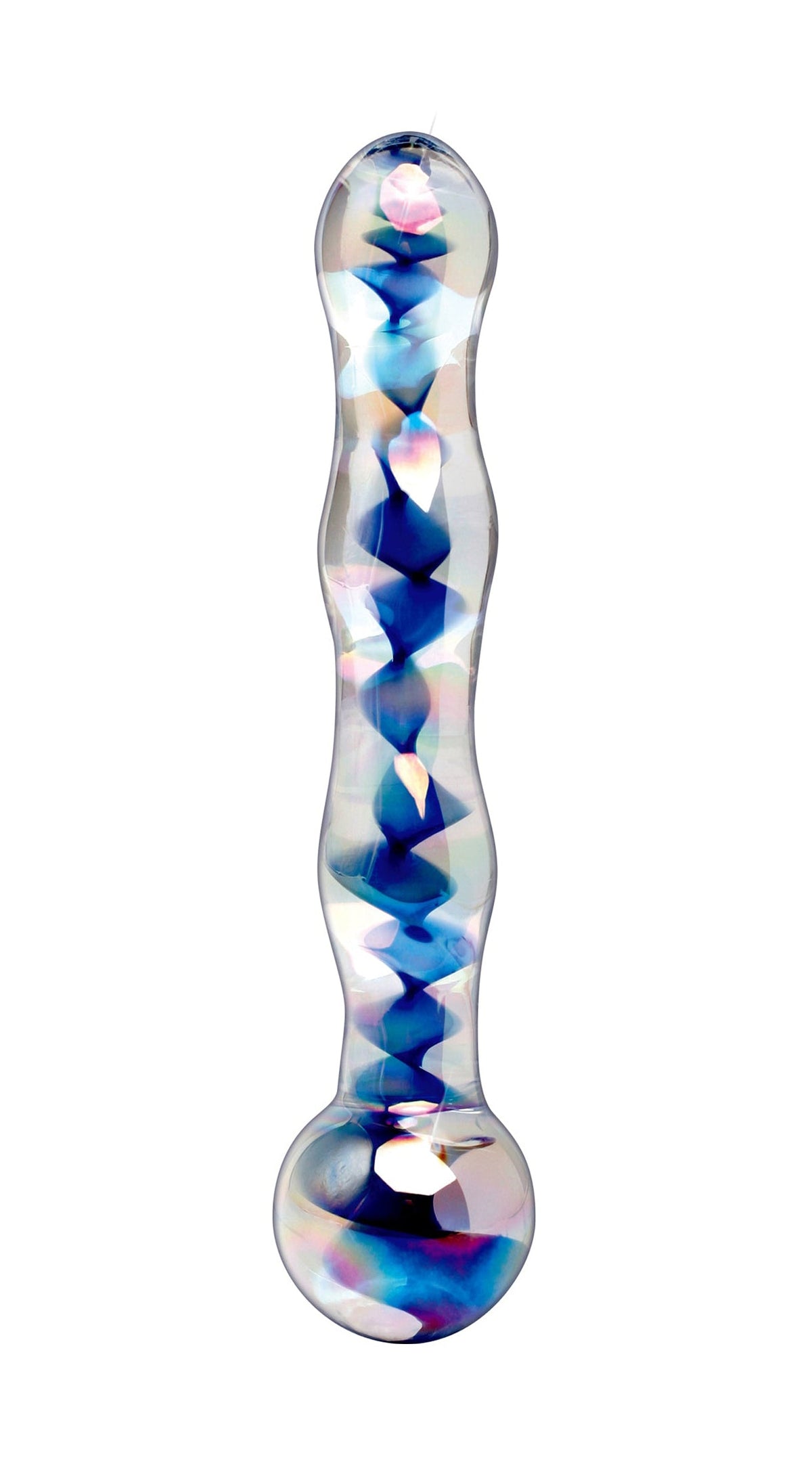 Pipedream Icicles No. 8 (Clear Blue) – Handcrafted Luxury Glass Massager Wand > Glass > Toys - Tophatter Daily Deals