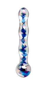 Pipedream Icicles No. 8 (Clear Blue) – Handcrafted Luxury Glass Massager Wand > Glass > Toys - Tophatter Daily Deals