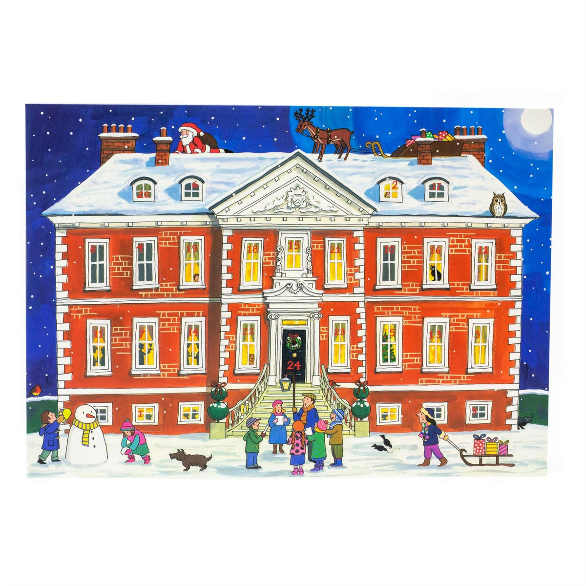 Country House Christmas - Christmas Advent Calendar Greetings Card & Envelope Advent Calendar - Tophatter Daily Deals