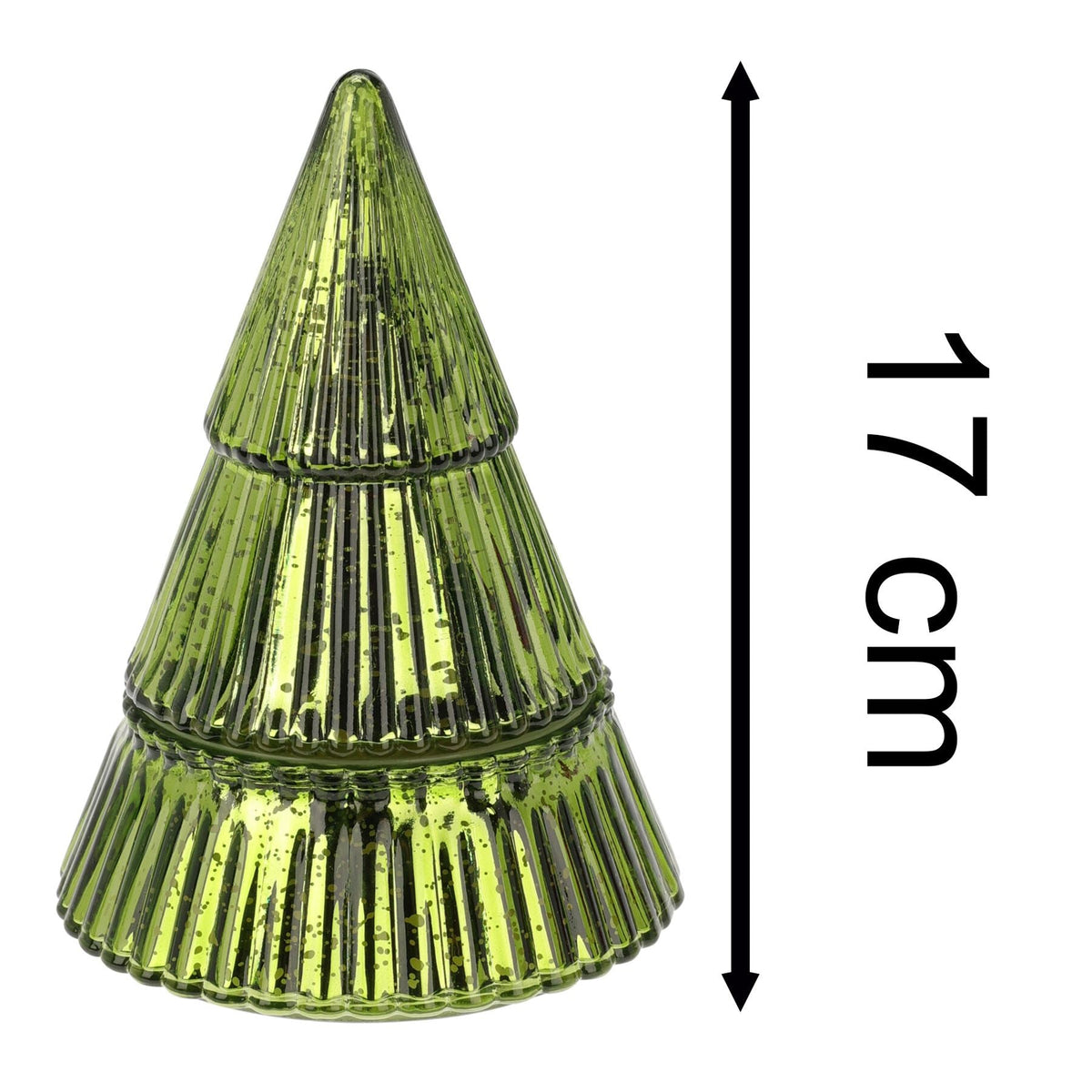 Glass Christmas Tree 2-wick Scented Candle | Christmas Candle Holder - 17cm Scented Candle - Tophatter Daily Deals