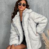 Autumn And Winter Women's Toka Fur Collar Coat 0 - Tophatter Daily Deals