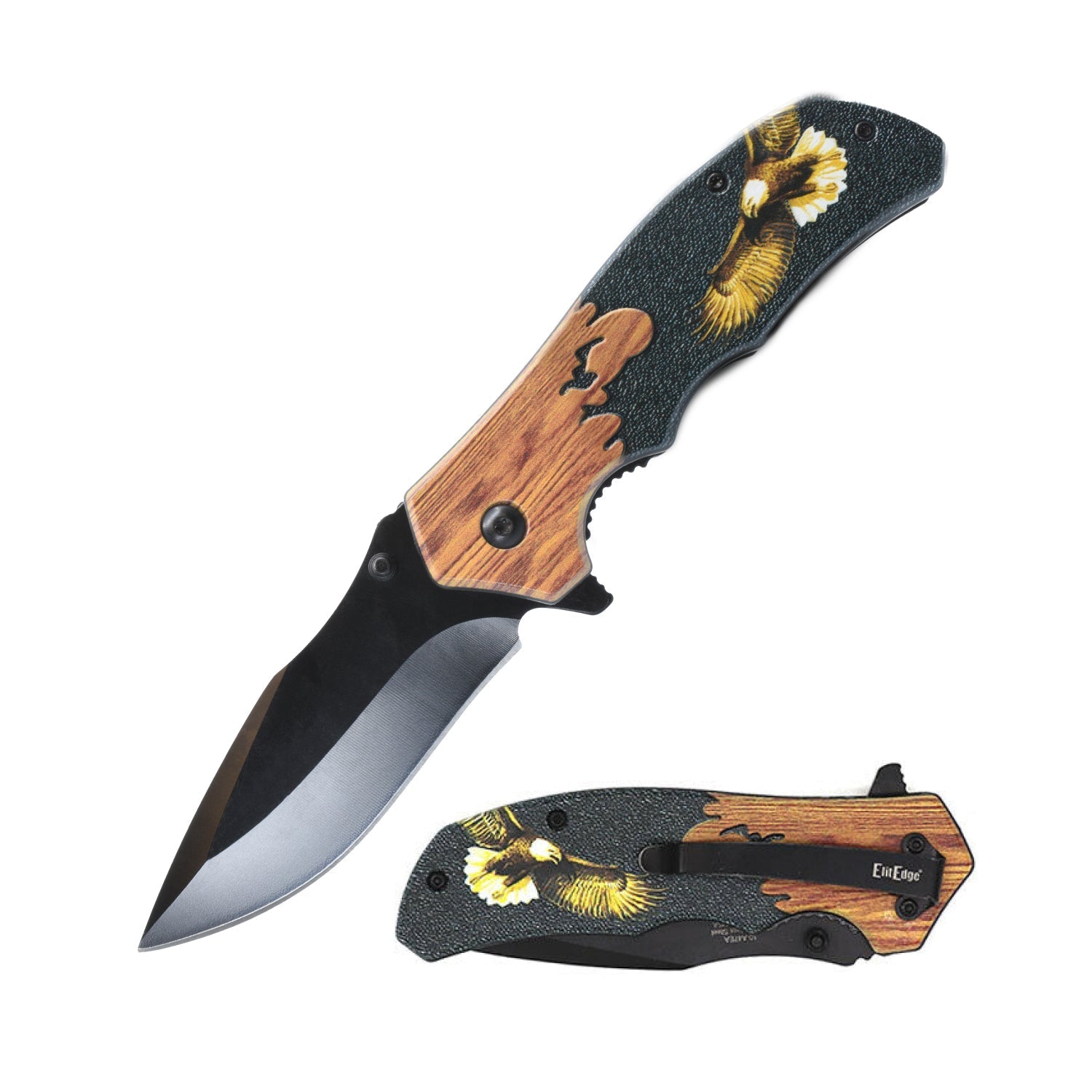 8" Wildlife Folding Knife Eagle Knife - Tophatter Daily Deals
