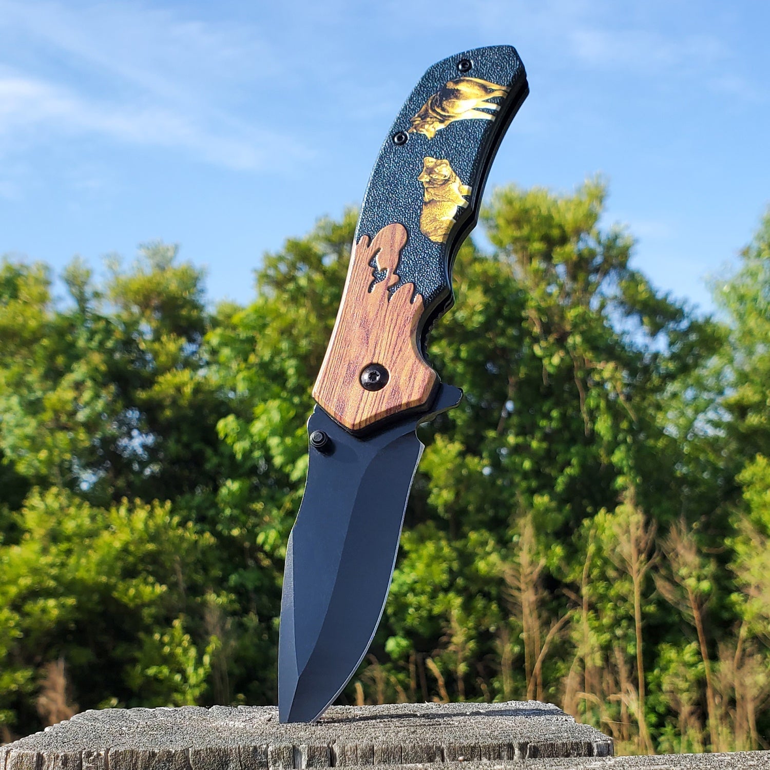 8" Wildlife Folding Knife Knife - Tophatter Daily Deals