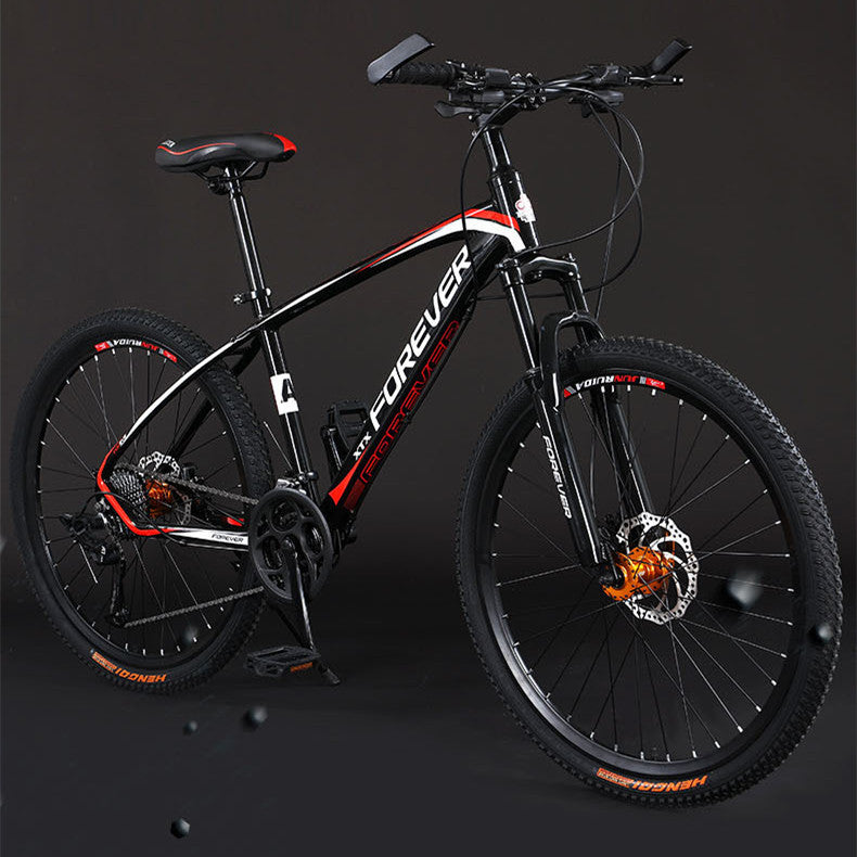 Aluminum Alloy Oil Pressure Double Disc Brake Shock Absorption Mountain Bike 0 - Tophatter Daily Deals