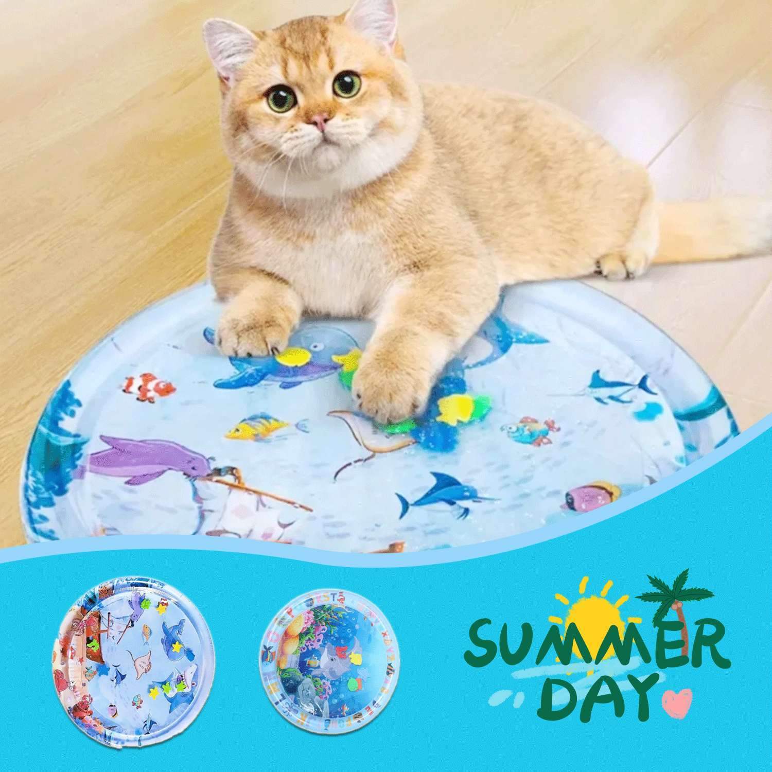 Summer Cooling Pet Water Bed Cushion Ice Pad Dog Sleeping Square Mat For Puppy Dogs Cats Pet Kennel Cool Cold - Tophatter Daily Deals