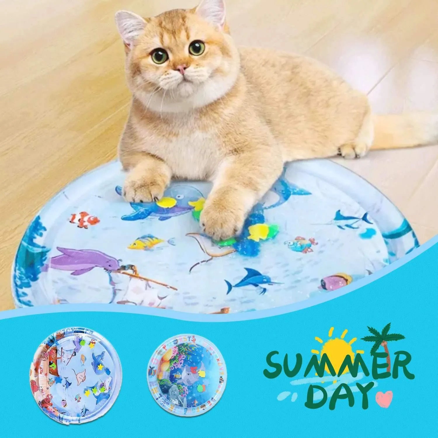 Summer Cooling Pet Water Bed Cushion Ice Pad Dog Sleeping Square Mat For Puppy Dogs Cats Pet Kennel Cool Cold - Tophatter Daily Deals